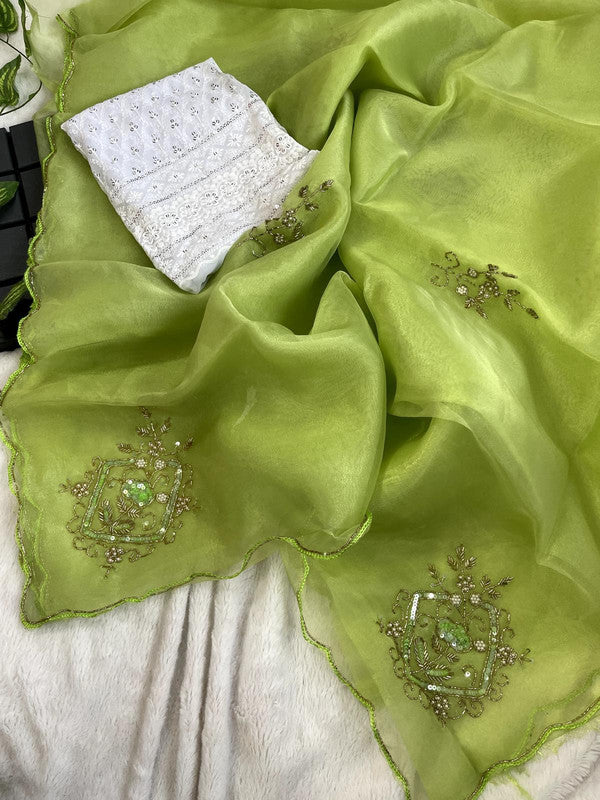 Beautiful Banarasi Designer Chiffon Saree