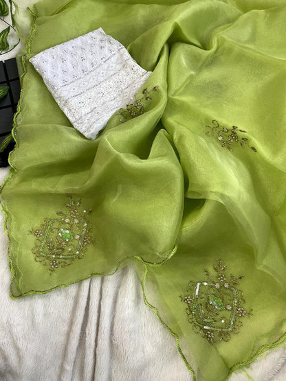 Beautiful Banarasi Designer Chiffon Saree