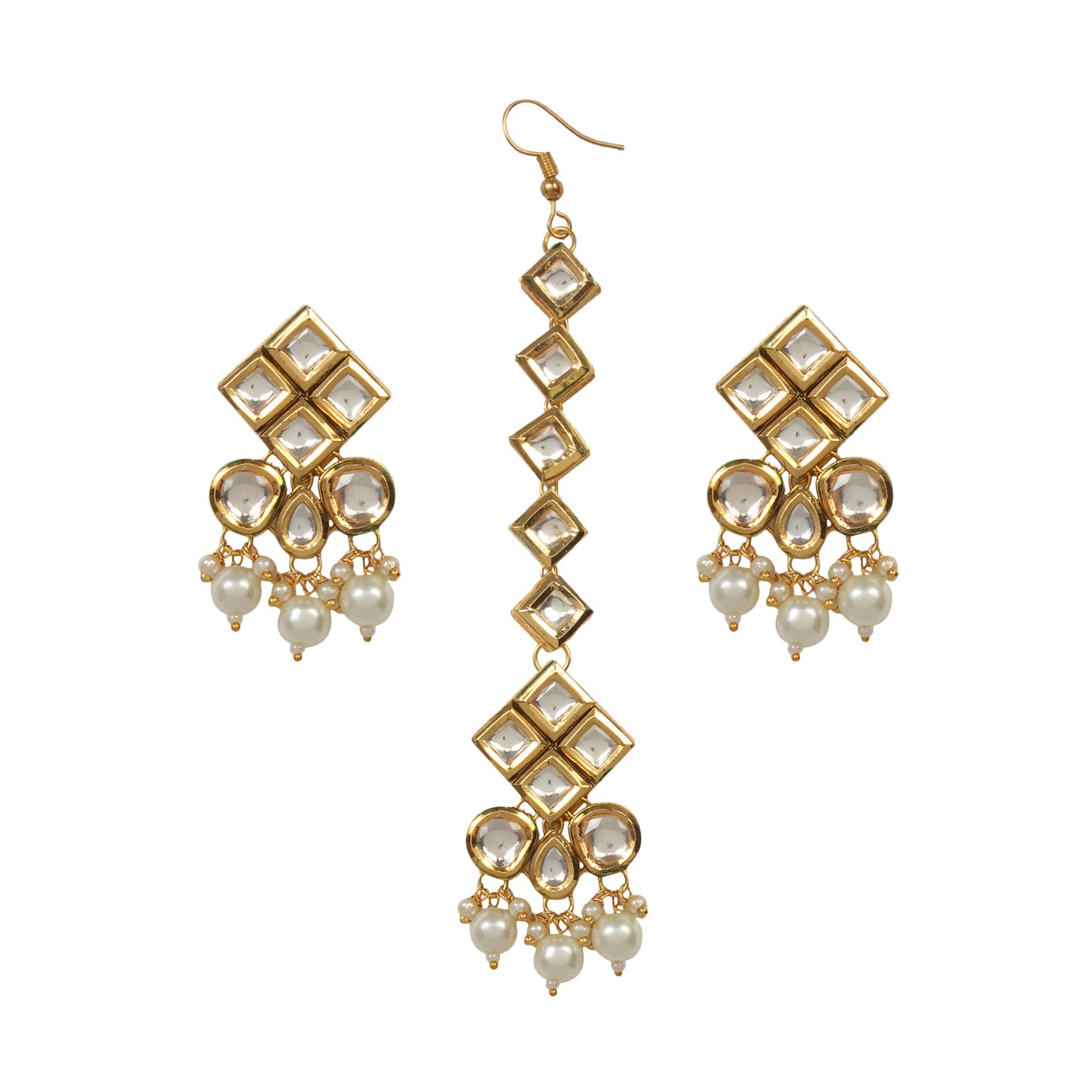 Beautiful Designer Pearl Beaded Kundan Choker Necklace Set