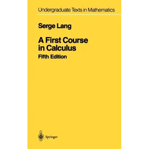 A First Course in Calculus