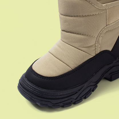 Warm Thick-soled Boots For Boys High-top Insulated Cotton Sneakers