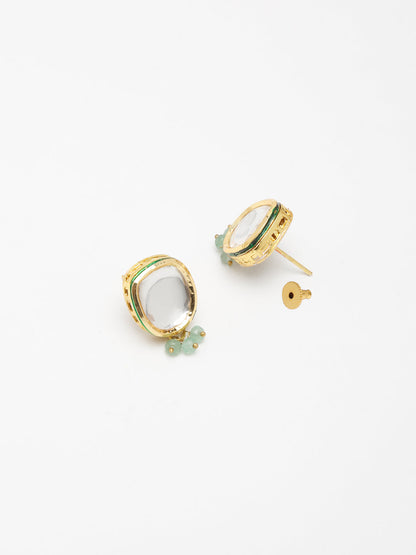 Green Pearl Kundan Choker With Studs