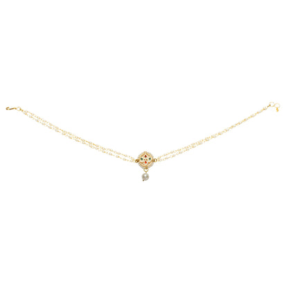Inspired Designer Moon Shaped Kundan Choker Necklace