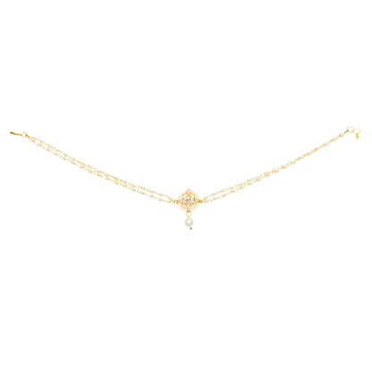 Inspired Designer Moon Shaped Kundan Choker Necklace